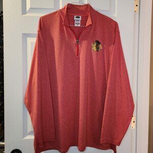 Chicago Blackhawks NHL Quarter Zip Pullover Mens 2XL